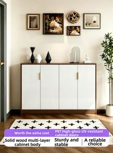 ENLUOLIJIA | Multi-layer Waterproof Wall-mounted Solid Wood Entry Shoe Cabinet