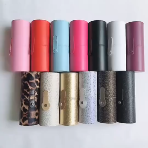 PU Leather Vegan Cylinder Holders for Cosmetic Makeup Brush and Stationery Item Accessory Storage Box