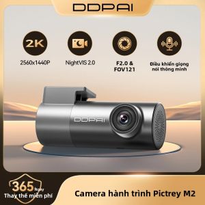 Camera Hành Trình Pictrey M2 2K Với Tầm Nhìn Ban Đêm 330 °   Camera Hành Trình Ô Tô Hỗ Trợ Điều Khiển Bằng Giọng Nói Thông Minh Ống Kính Xoay Được Giám Sát Đỗ Xe 24/7 Hỗ Trợ Thẻ Nhớ Lên Đến 256GB