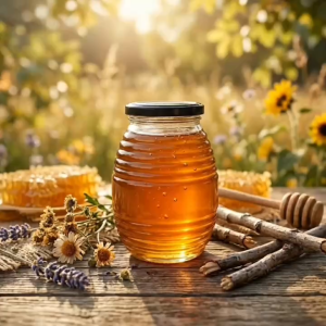 Hũ Thủy Tinh Tổ Ong Đựng Mật Ong Ngâm Gia Vị Thực Phẩm Nắp Thiếc 750ml
