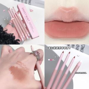 Sweet Mint Double-Ended Lip Liner Pen Long-Lasting Waterproof Lipstick Brush Included Nourishing Easy to Color Boosts Color