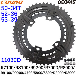 Fovno double bike chainring 2x round for road bike gravel R7100/R8100/R9200/R7000/R8000/R9100/R9000/4700/5800/6800/R2000/R3000