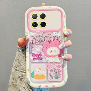 Redmi K70 Ultra Womens Cartoon Duck Silicone Phone Case Full Cover with Lanyard Anti-Fall Luxury Feel K70 pro Mobile Phone Protective Cover