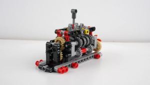 6-Speed Gearbox Model Kit - MOC Technical Building Blocks for DIY Cars - Compatible Transmission Engineering Toy with Gears