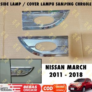 Cover Side Lamp Nissan March 2011 2013 2016 2018 Cover Lampu Samping Chrome .