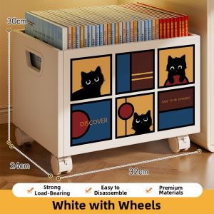 Movable Book and Storage Box Foldable Large Capacity