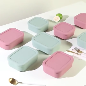 Food Grade Silicone Food Container Leakproof Silicon Lunch Box Food Storage Microwave Safe Freezer Safe
