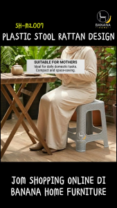 PLASTIC STOOL RATTAN PATTERN 6PCS SH-M2007 / KERUSI PLASTIK CORAK ROTAN