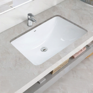 Square Ceramic Bathroom Sink 23 Inches Deepened