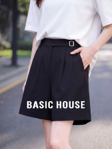 Basic House | Black Cool Light Tencel Suit Shorts