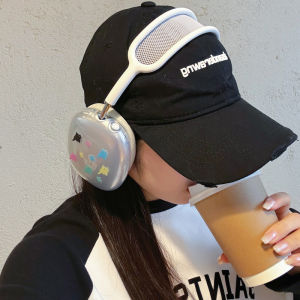 Korean Style Minimalist Cute Wireless Bluetooth Earphone Case for  AirPods Max Overhead Headset Transparent Protective Cover for Girls