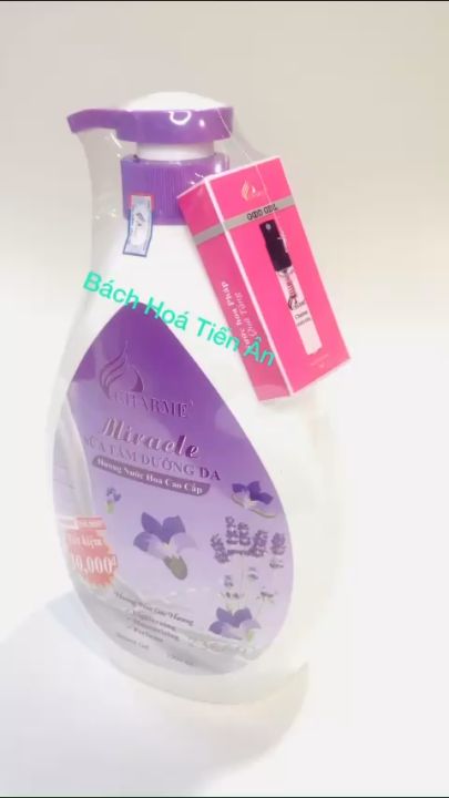 Sữa Tắm Dưỡng Da CHARME Miracle Hương Nước Hoa Cao Cấp 1000ml tặng nước hoa Pháp