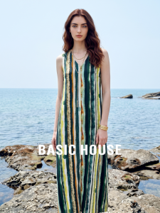 Basic House | Color Striped Sleeveless Summer Dress