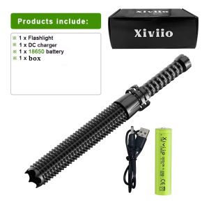 Self Defense Tactical Flashlights Powerful Led Flashlight 18650 Rechargeable Torch USB Torch Light XHP70 Telescopic Lamp