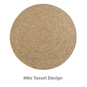 KENZAKI | Natural Jute Braided Wabi-Sabi Style Versatile Use No Adhesive Carpet