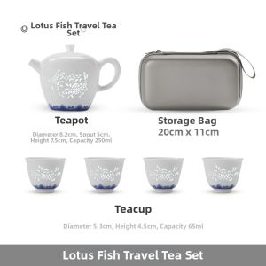 JINGDEZHEN | Blue and White Porcelain Kung Fu Tea Set