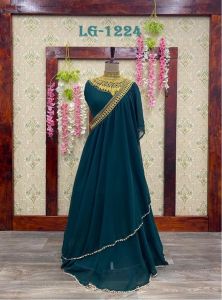 NEW DESIGNER BEAUTIFUL GREEN COLOR GOWN AND HEAVY WORK WITH DUPATTA LAUNCHED