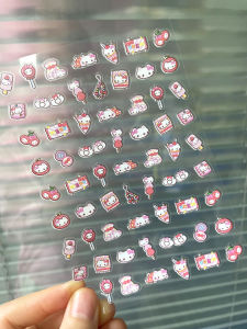 Bộ Dán Móng Tay Hello Kitty Mini Phong Cách Pixel 2D Hình Dán Dễ Thương Sanrio Trang Trí Móng Tay Tự Làm Nhiều Biểu Cảm Hoạt Hình