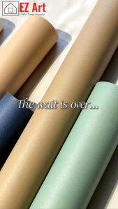 Color wallpaper fresh linen pvc waterproof DIY Self Adhesive 10M by 45CM