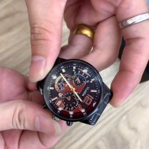 Jam Tangan Pria Tahan Air Original Luxury Bisnis Quartz Stainless Steel Watch (Kotak Gratis)