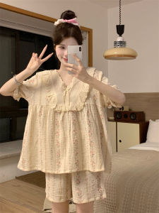 South Korea Ins Lace Sweet Floral Pajamas: A Perfect Summer Homewear Suit