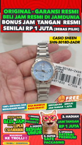 CASIO ORIGINAL - CASIO SHEEN SHN-3018D-2A - Women CT - Stainless Steel - Perak - Jam dunia JD19ST # Jam Tangan Wanita Jam Tangan Anti Air + CASIO SHN-3018D-2A SHN 3018D 2A SHN-3018D 3018 D SHN3018 SHN-3018 SHN3018D SHN-3018 $ WR0 STS SD7 s002 - Lazada