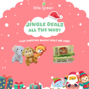 Organic Baby Wipes with Cap & Mushroom Teether - Orange (Christmas Bundle)