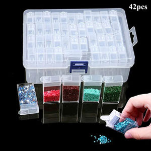 42 Grid Transparent Plastic Storage Box DIY Diamond Painting Loose Diamond Jewelry Rice Bead Storage Box DIY Accessory Box