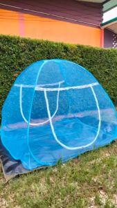 มุ้งสปริงกันยุงกันแมลง มุ้งโยน กางง่ายเก็บง่าย