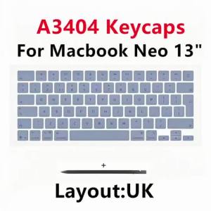 New Laptop For Macbook Neo 13" A3404 Keyboard UK Indigo Keycaps Keys Key Cap Set Repair