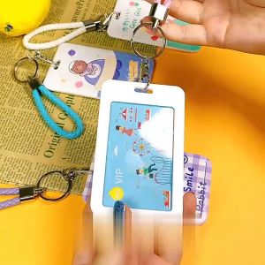 BabyShop-C1240 ID Card Holder Motif Karakter Lucu Pelindung Kartu Name Tag Tempat Kartu Akses Lanyar