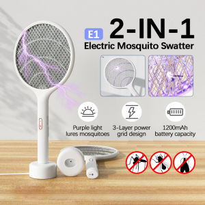Xiaomi Qualitell Electric Mosquito Killer Racket C2/E1 Rechargeable 2 in1 Mosquito Swatter with LED & Stand Raket Membunuh Nyamuk Elektrik充电电蚊拍 Qualitell Mosquito Racket E1 Vs C2 - Lazada