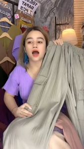 Celana Cargo Pants Knit Hornet | Kulot Cargo Knit Hornet Jumbo | Celana Cargo Wanita Korea Style