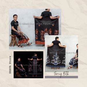 Sarung Batik Dewasa Katun Sarung Santri Motif Macan Naga Koran Kopi