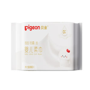 Pigeon | Khăn Ướt Dành Cho Bé Thấm Khô Mềm Mại 80 Miếng