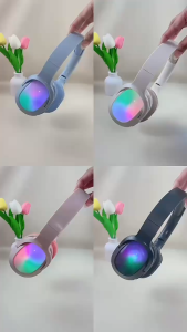 C1104 Headset Bluetooth Wireless LED Mic Jernih Bass Stereo Nyaman Dipakai Earphone Warna Menarik