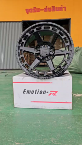 ล้อแม็กขอบ18 18x9.0 6รู139.7 CB106.1 ET+12 [ราคา4วง] ล้อ Emotion R แท้ HD1 สีดำ Gloss Black ฟรีจุ๊บสี+เกจ์วันลยางดี ทนทาน ใหม่แกะกล่อง