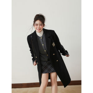 ZHANGDAREN | Áo Khoác Giảm Cân Phong Cách Vintage Dài Trung Bình