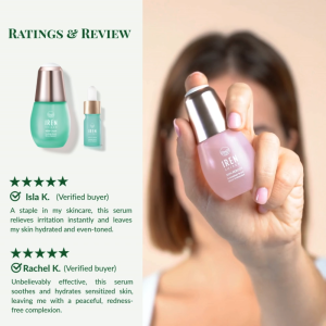 IREN Shizen KEEP CALM Soothing Serum - Hydrate & Reduce Redness Irritation for Dry Sensitive & Eczema Prone Skin (20ml)