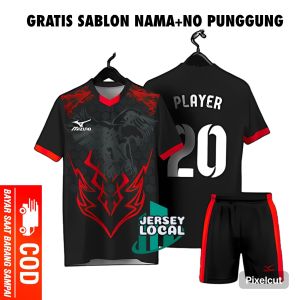 Gratis Bisa Request Nama+Nomor Punggung Jersey Baju Olahraga Bola Volyy Futsal Badminton Setelan Anak Anak