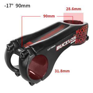 BUCKLOS | BUCKLOS Bicycle Stem 31.8mm CNC Aluminum Alloy 17Degree MTB Road Bike Stem 90mm Ultralight MTB Handlebar Table Cycling Power
