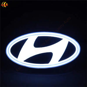 Car LED Emblem Dynamic Front Grille Flowing Light Logo Badge Compatible with Hyundai Tucson and Sonata