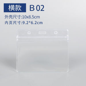 Transparent Plastic ID Card Holder Lanyard Work Badge Chest Badge Hard Card Case Conference Attendance Document Student School ID
