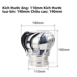 Quạt Thông Gió Mái Nhà Bằng Thép Không Gỉ 110mm Hệ Thống Thông Gió Mái Nhà Hệ Thống HVAC
