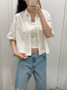 Loose Casual Short Sleeve Pure Color Womens Shirt Thin Outerwear Autumn U Home Diary Comfortable Breathable Fashion Style