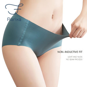 Flarixa Seamless Womens Panties Ice Silk Panties Girls Underwear Elastic Cotton Crotch Antibacterial Lingerie Quick Dry Thin Sports Breathable Hip Lift Intimates Briefs