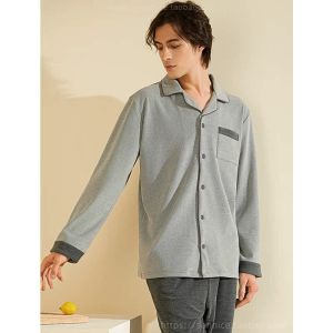 ชุดนอนผ้าสำลีสองด้านชุดอยู่บ้านผ้าฟลีซแบบบางแบบสวมหัวบุขนกำมะหยี่หนาพิเศษแบบฤดูหนาวสำหรับคู่รักผู้ชายและผู้หญิงสำหรับฤดูใบไม้ร่วงและฤดูหนาว