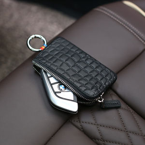 Creative Mini Car Key Case Mens Leather Zipper Small Key Bag Man Waist Mounted Cowhide Womens Coin Purse