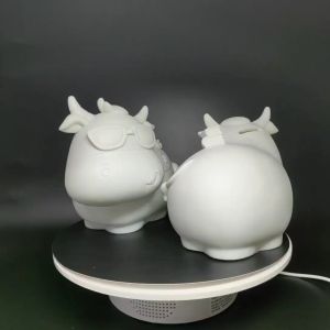 15 - 26 cm Piggy Banks for DIY Art in Dinosaur Unicorn Chicken Tiger Cow Bird Fish Pig Fox Elephant Dog Designs. Souvenir Items for FestivalsBirthday gifts Home Decor and Desk Pieces. Durable Vinyl[White Piggy Bank + 12 - color Paint Pack]