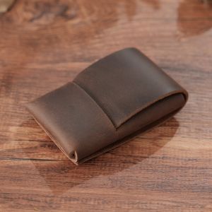 Creative Genuine Leather Pocket Wallet with Card Slot Multifunctional Mini Purse Change Holder Pouch for Women Men